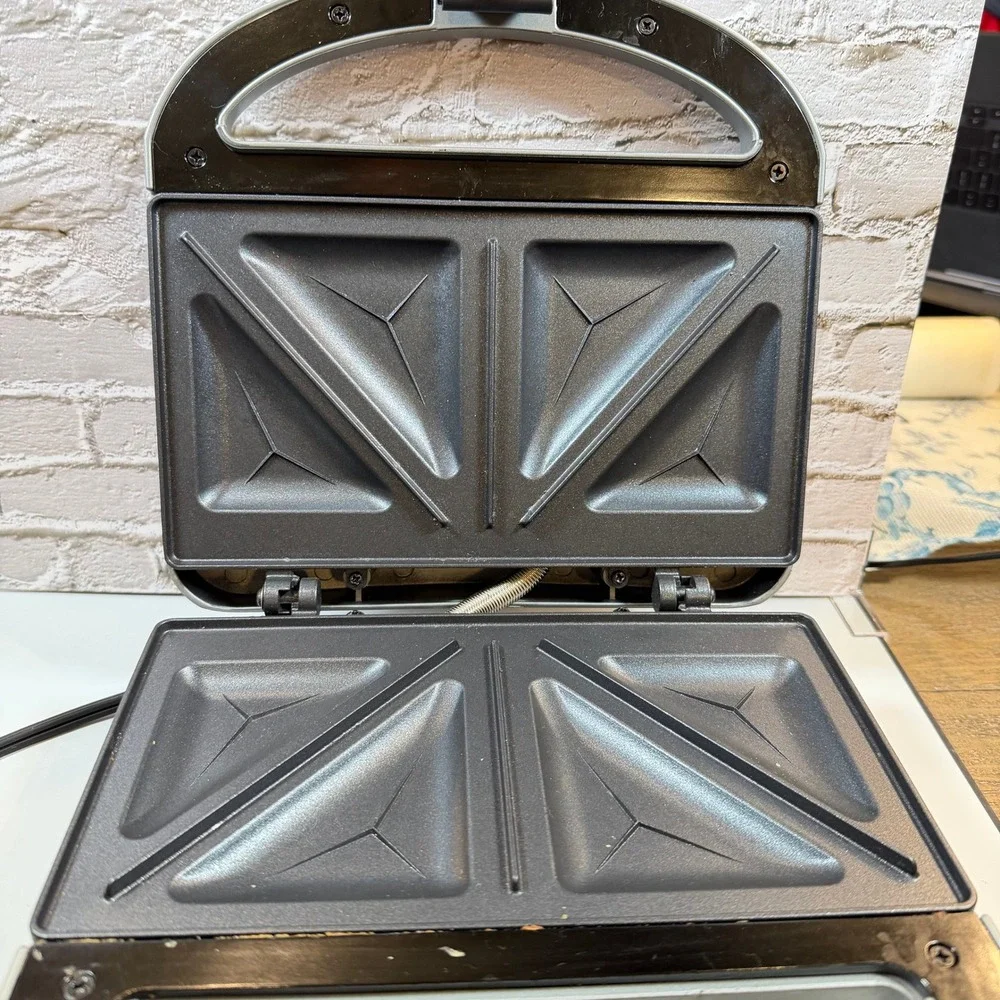 Cuisinart Sandwich Grill WM-SW2N1 Silver 2-Slice Non-Stick Toaster Press Works